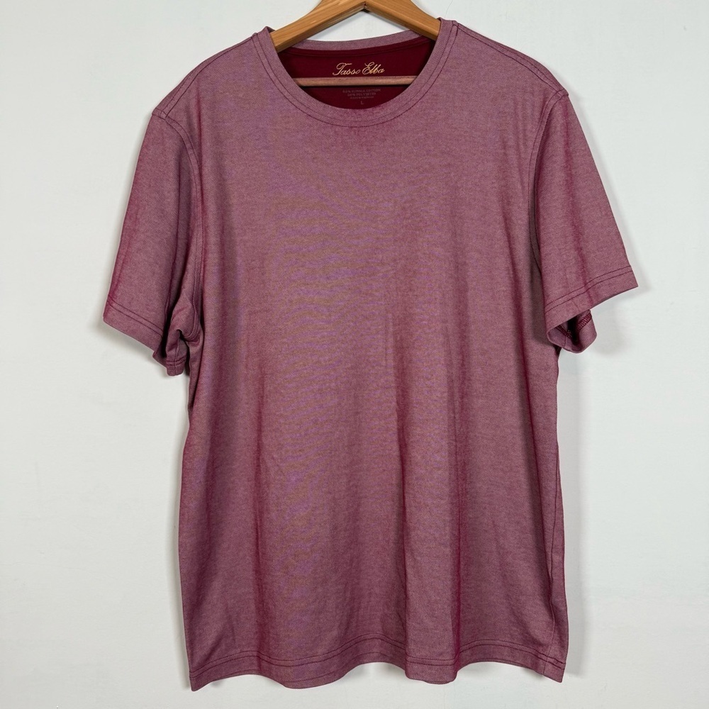 Tasso Elba Supima Cotton Short Sleeve Tee, Size L